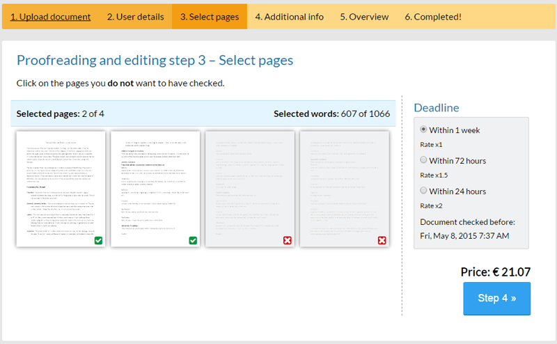 Sélectionnez les pages